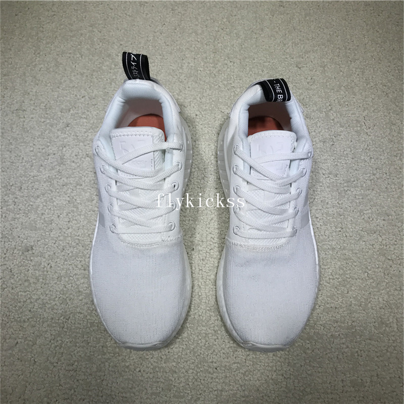 Real Boost Adidas NMD R2 White Black